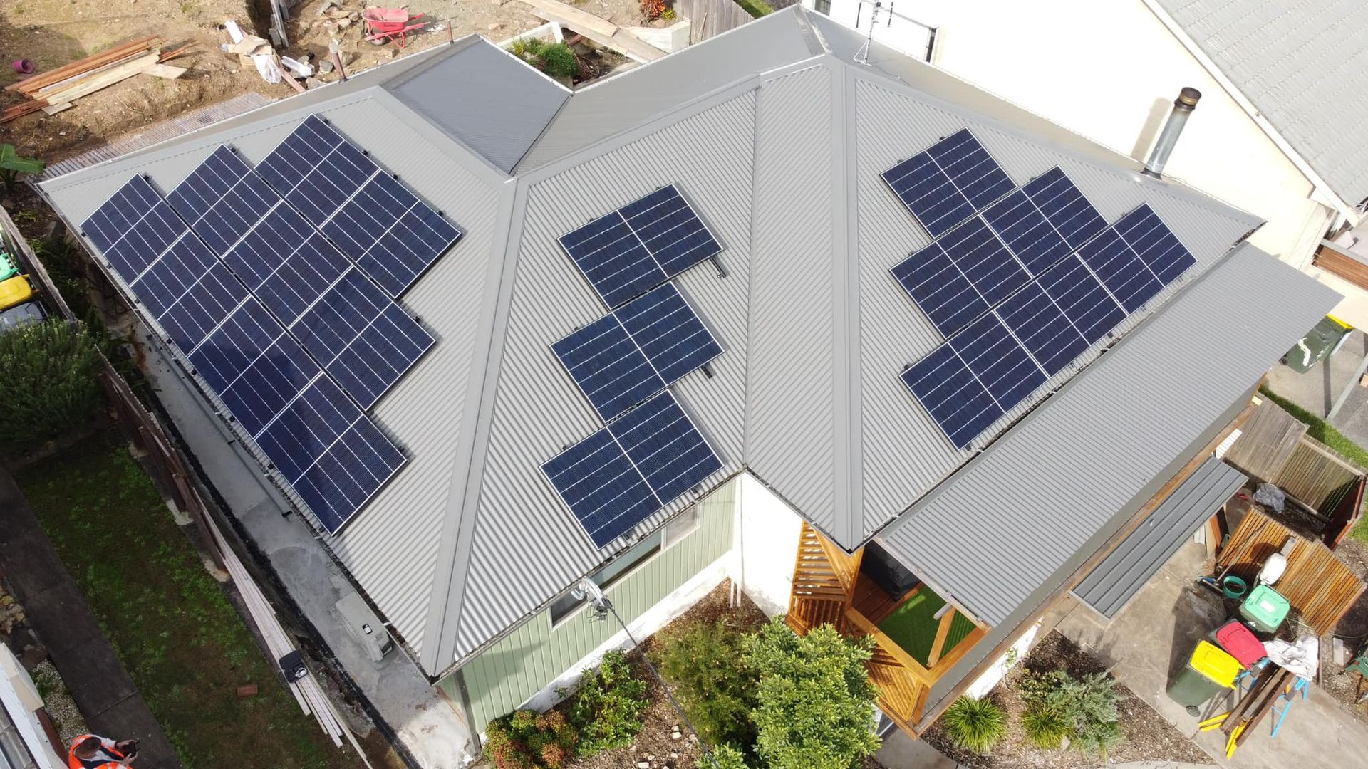 Solar Panels Installed On The Large House — PRO Solar & Electrical In Port Stephens, NSW