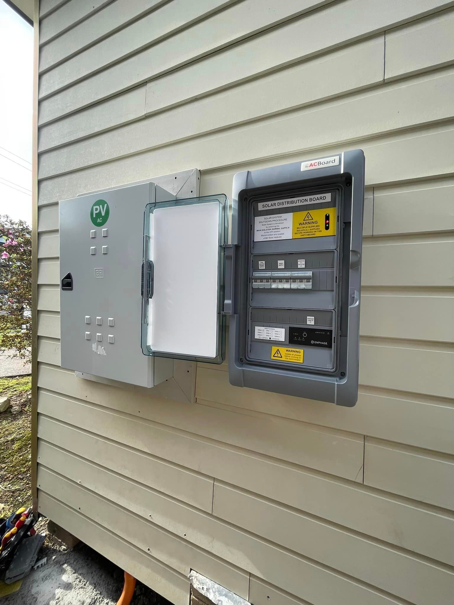 View Of The Switch Board From The Inside — PRO Solar & Electrical In Newcastle, NSW