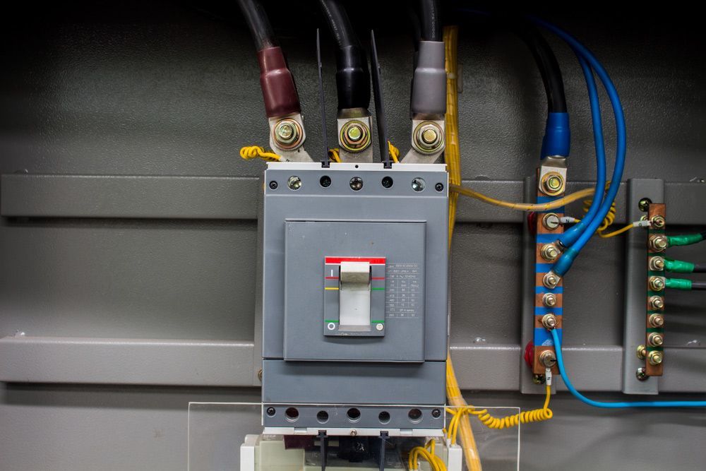 The Main Breakers And A Wire Connector — PRO Solar & Electrical In Maitland, NSW