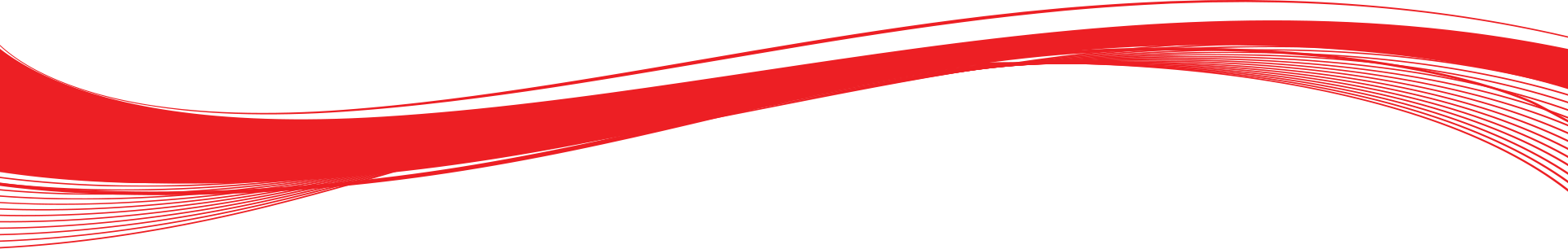 A red and white wave on a white background.