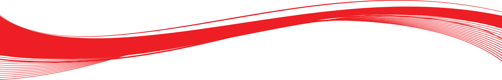 A red and white wave on a white background.