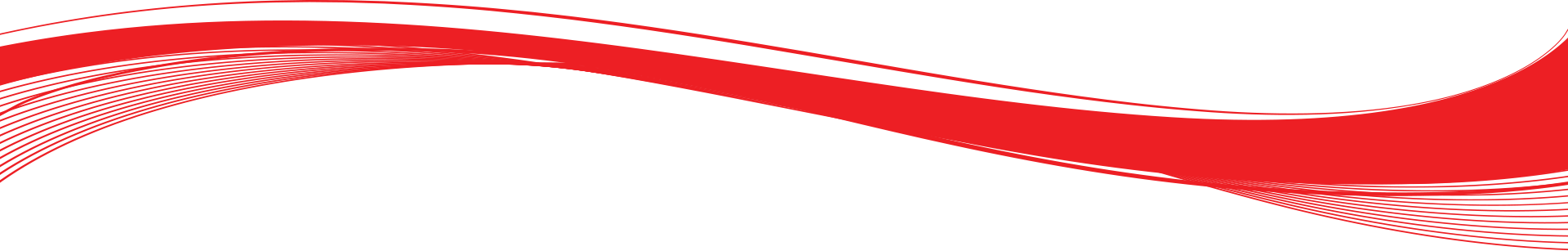 Red, wave-like graphic with a dotted line above it, against a white background.