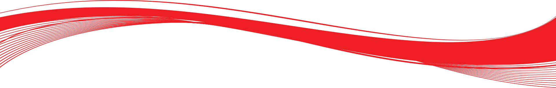 A red and white wave on a white background.
