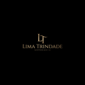 Lima Trindade Advocacia logo in gold on a black background