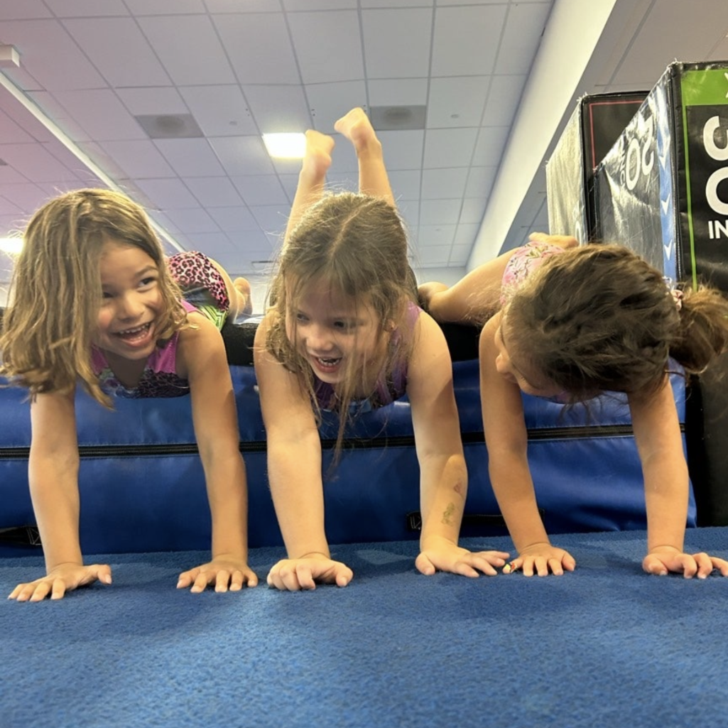 Gymnast working on a skill at Hope Gymnastics Academy