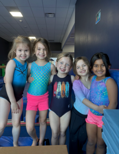 Mini Hopes pre-team gymnasts ages 4 to 5 at Hope Gymnastics