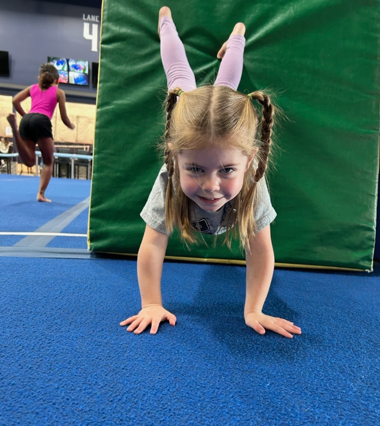 Gymnast on the equipment at Hope Gymnastics Academy