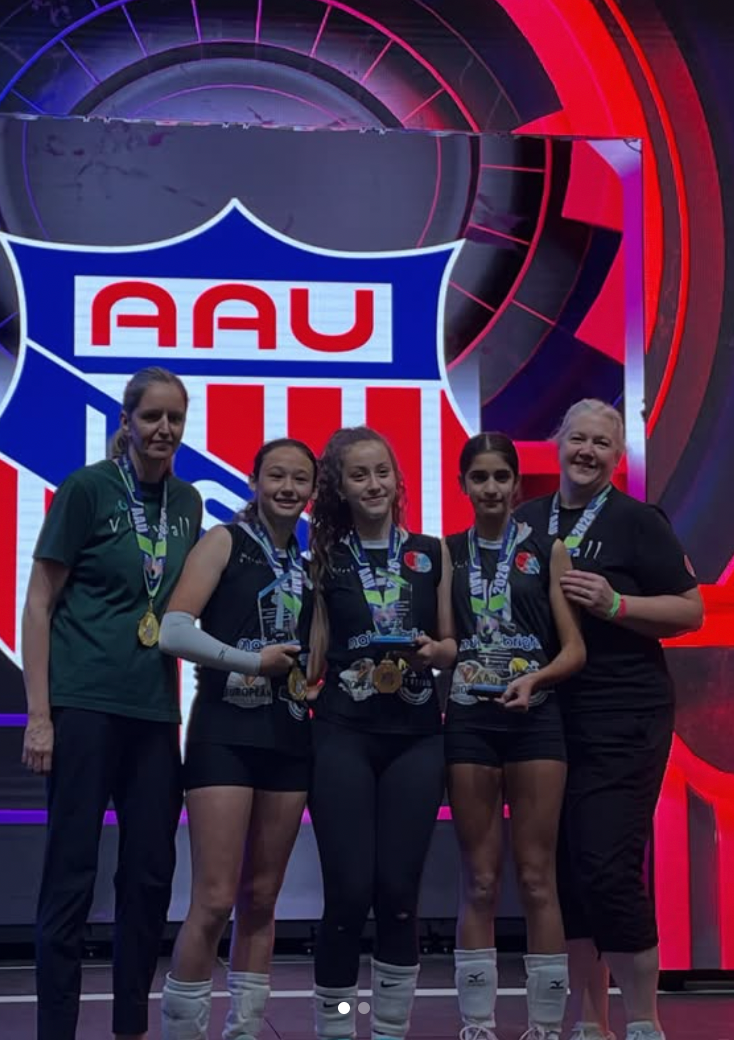 Libero travel team players competing