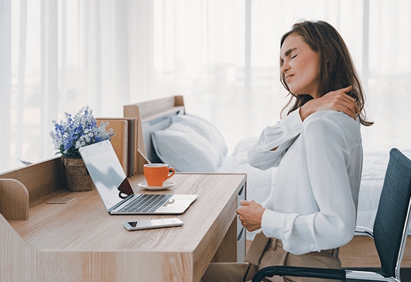 Women with Neck and Shoulder Pain Injury — New Bedford, MA — Fairhaven Chiropractic Office