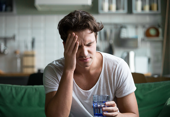 Man Suffering from Headache — New Bedford, MA — Fairhaven Chiropractic Office