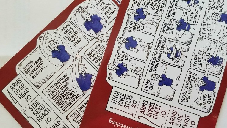 A cartoon of a man with a blue shirt is on a piece of paper