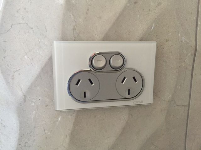 A Close up Of a Electrical Outlet on A Wall — Paton's Electrical Services in Kawungan, QLD