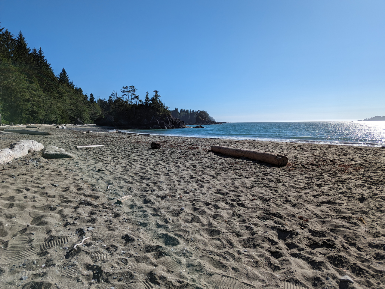 Another beautiful day in the simulation at Bamfield on Brady's Beach