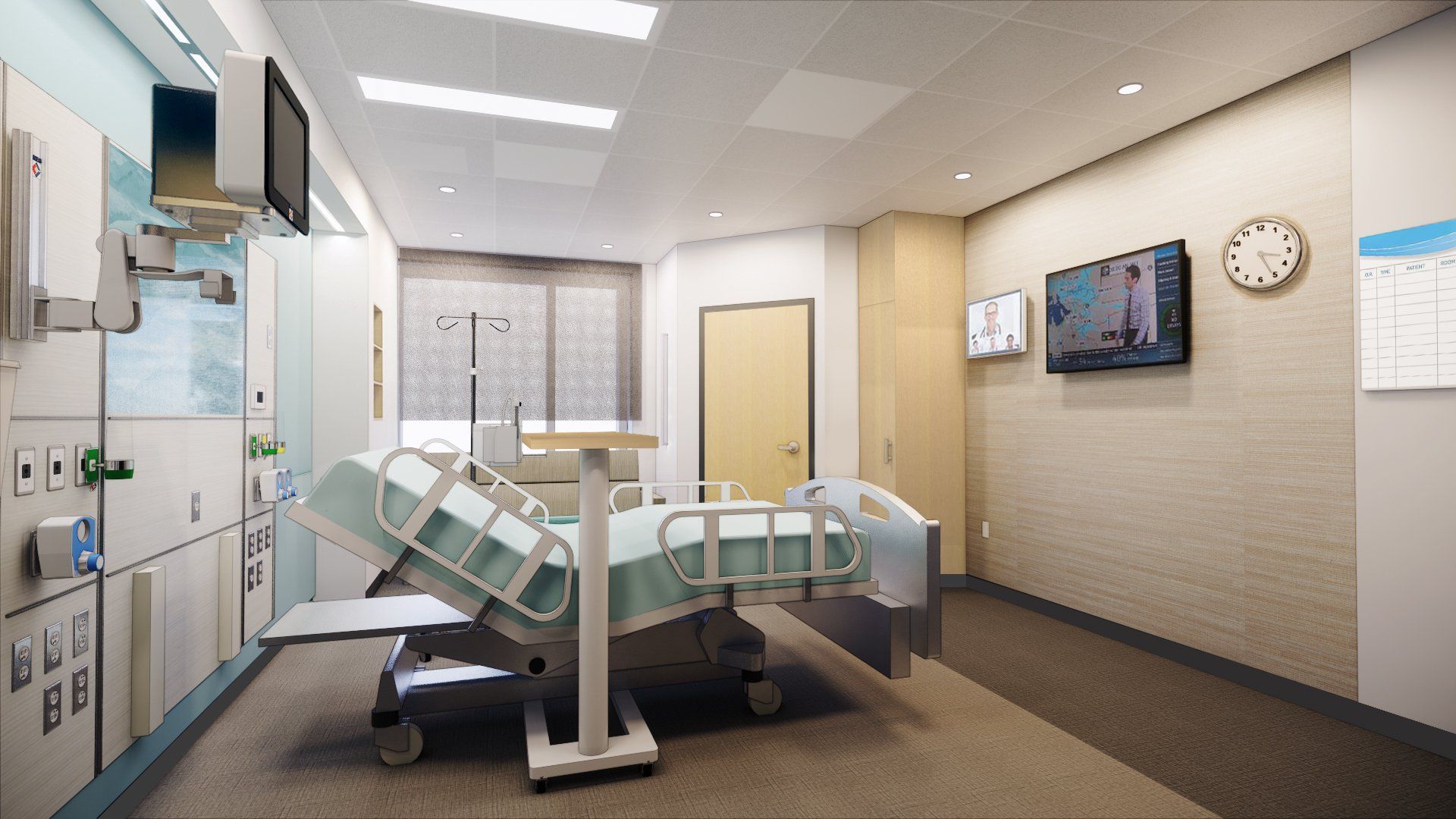 ICU patient rooms mock ups