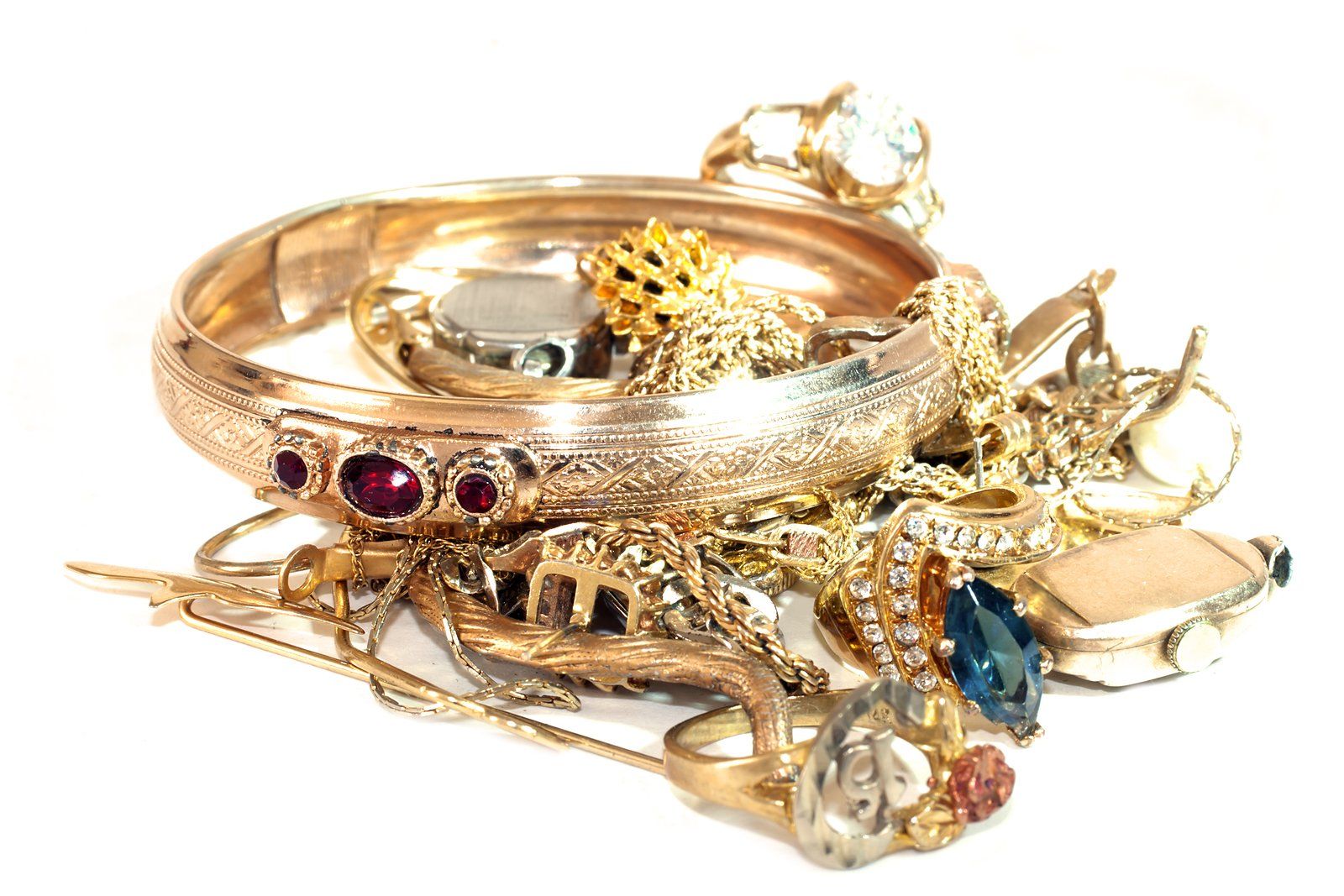 gold and silver jewelries