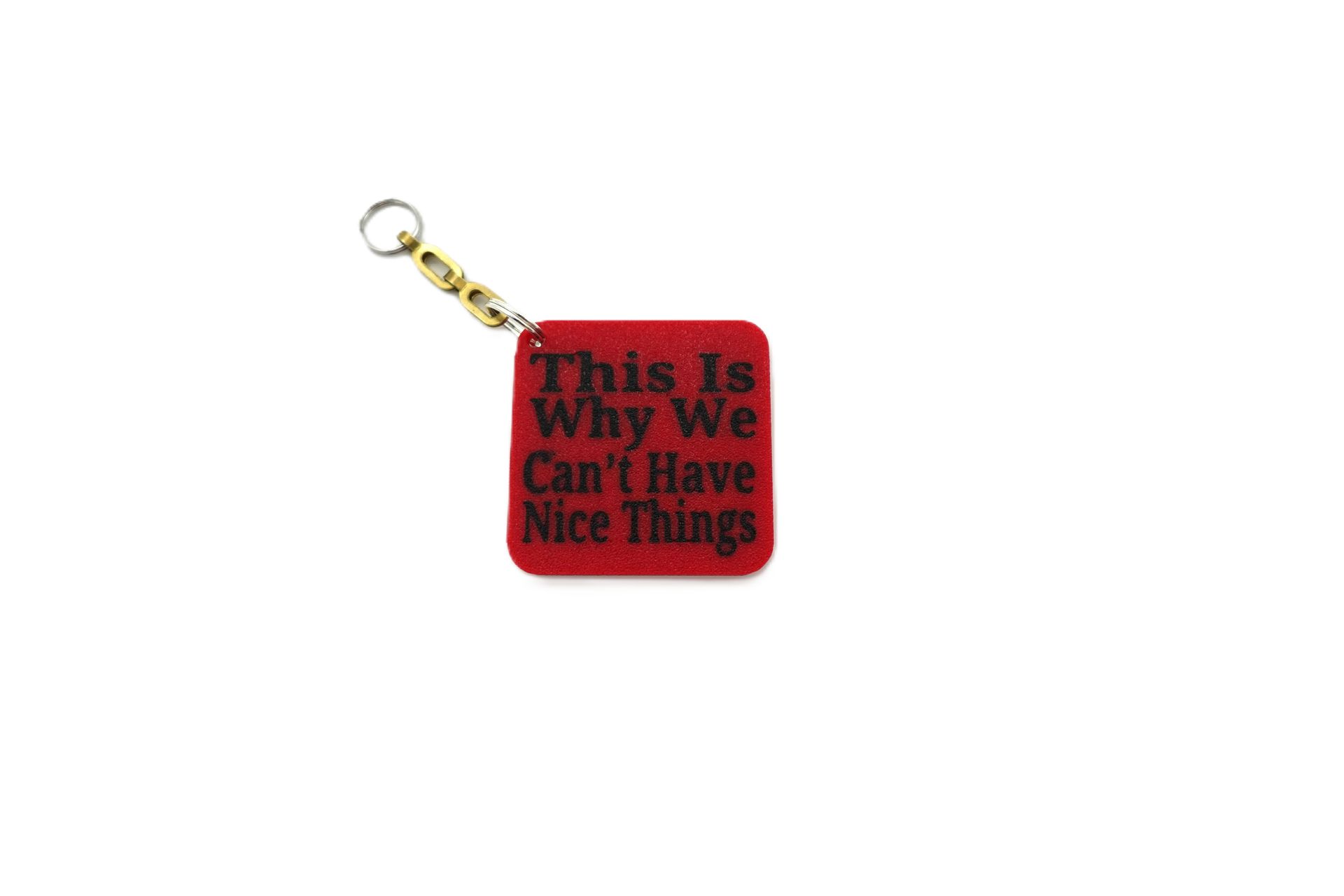 This Is Why We Can’t Have Nice Things” Keychain – Funny Quote Keychain