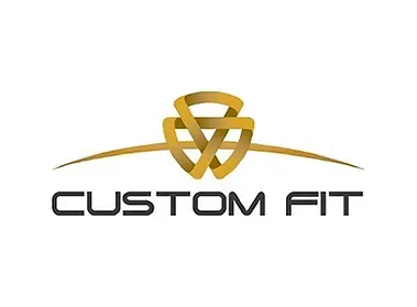 A logo for a company called custom fit