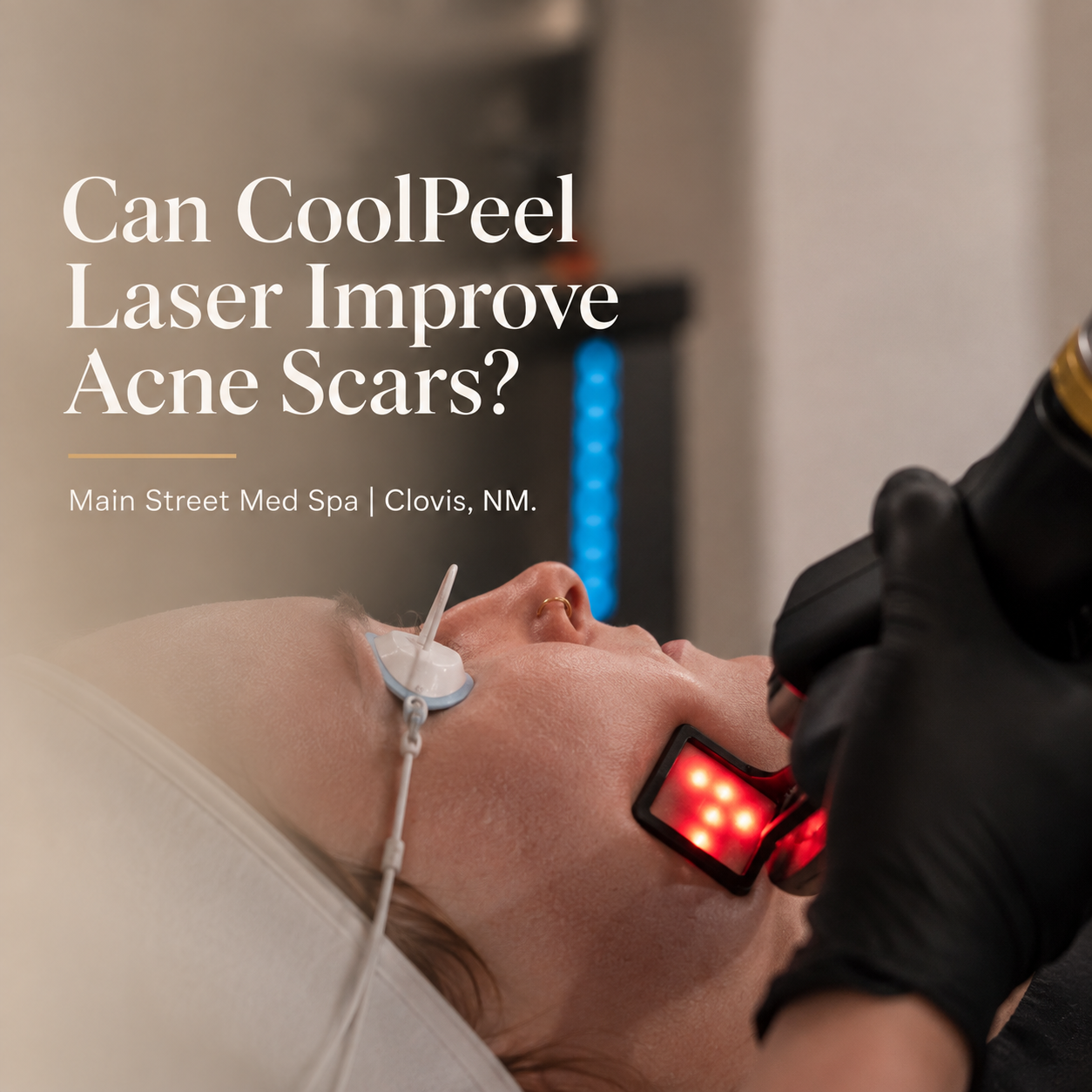 Clinical laser resurfacing device used for CoolPeel acne scar treatment in Clovis, NM