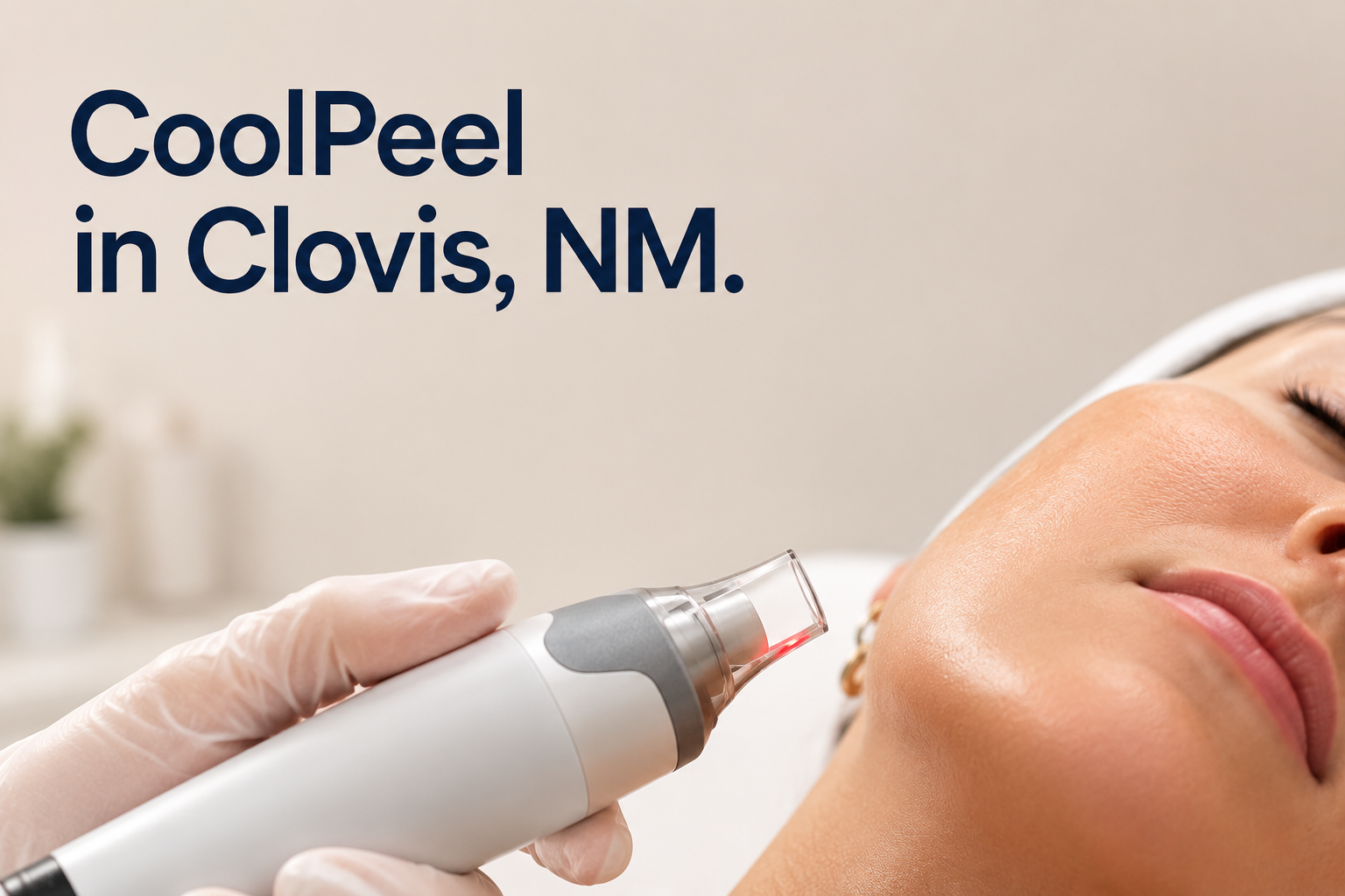 Clinician performing CoolPeel laser resurfacing treatment in Clovis NM