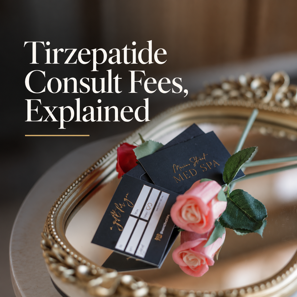 Pricing breakdown sheet illustrating Tirzepatide monthly consult fee costs