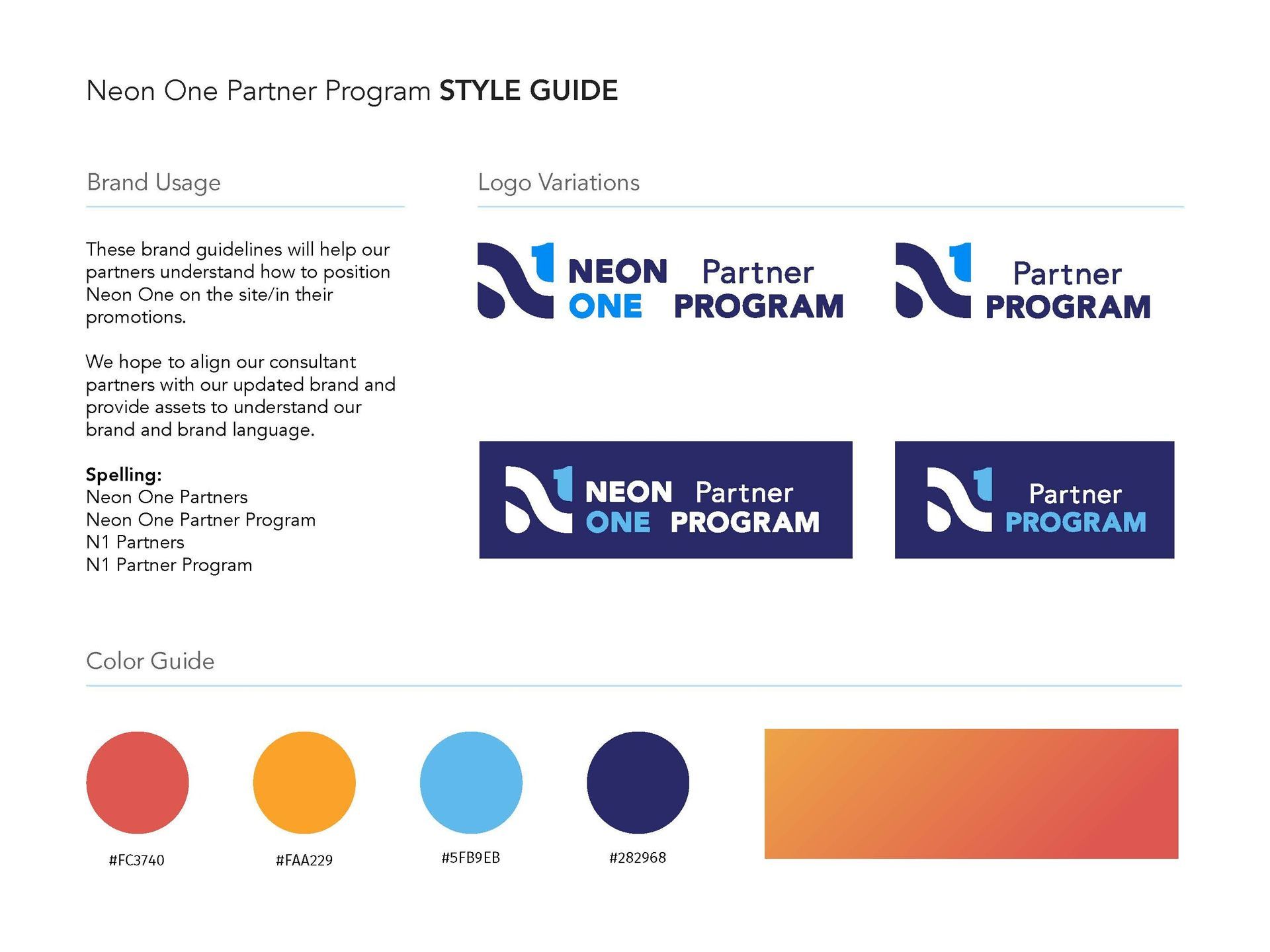 Neon One Partners Branding