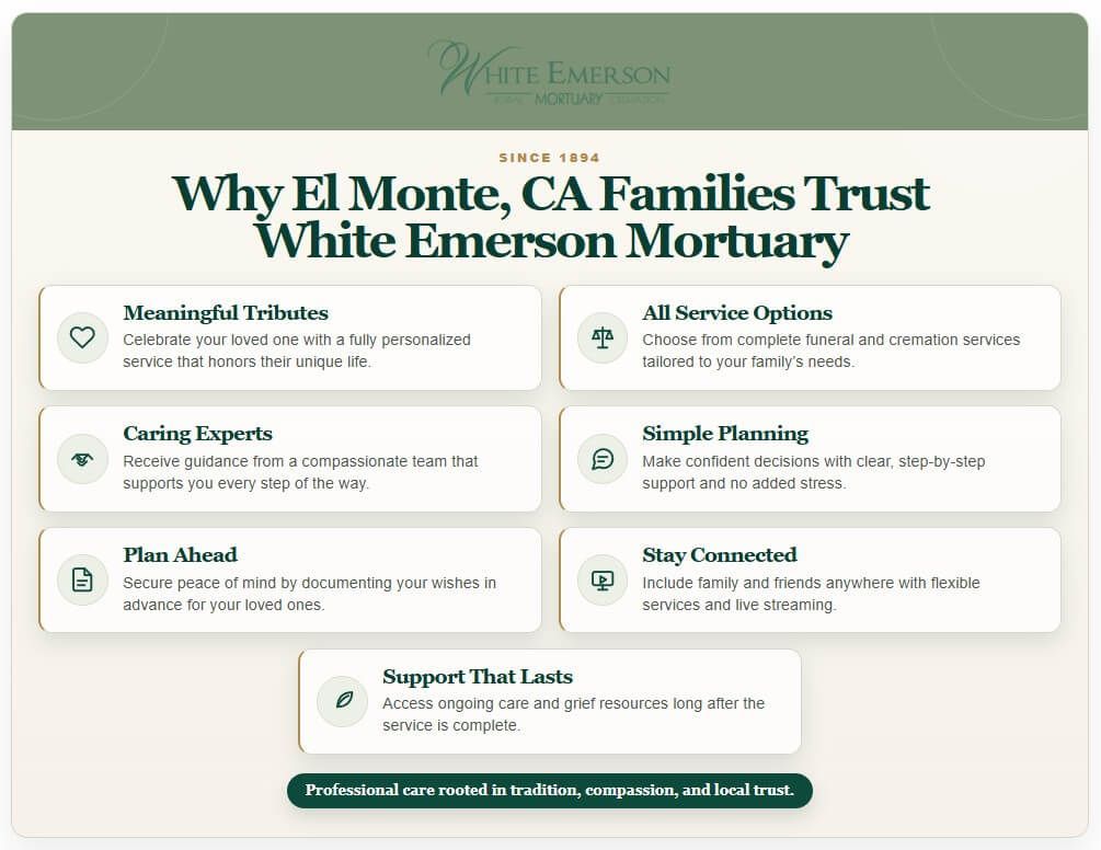 Why El Monte, CA Families Trust White Emerson Mortuary