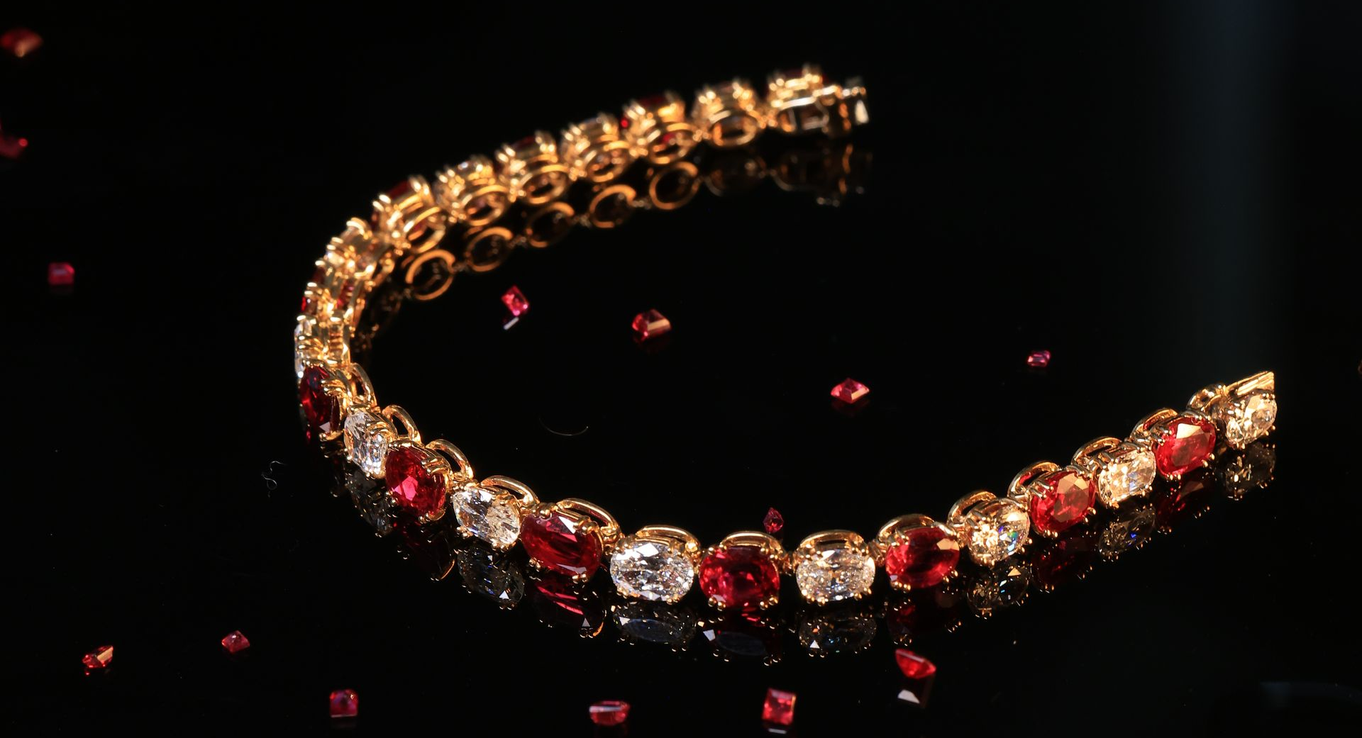Ruby with diamond tennis