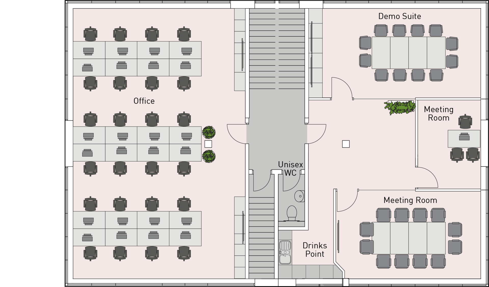 Enalrge Floor Plan Unit 620 Space Plan - First Floor