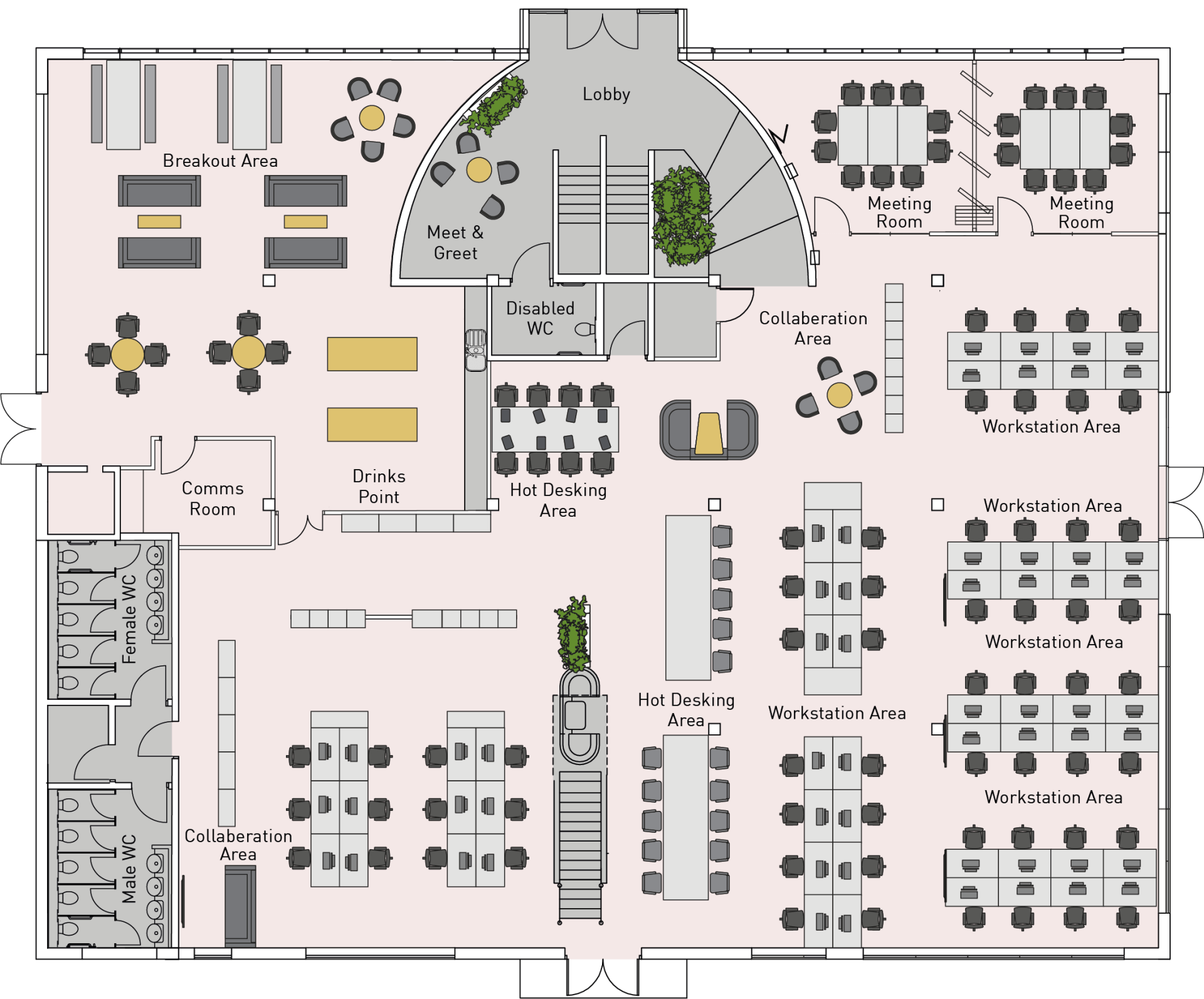 Enalrge Floor Plan Unit 620 Ground Space Plan