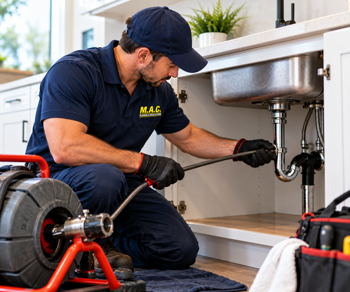 Deep-clean carpet service with vacuum in a bright living room, plus green eco-friendly text and icons