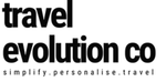 Travel Evolution Co logo, black text on a white background.