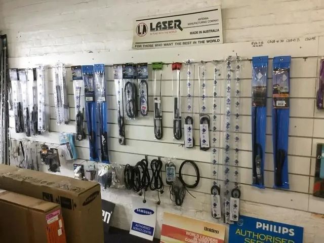 A Bunch Of Tools Are Hanging On A Wall In A Store — Bradshaws Radio & TV Service In Maryborough, QLD