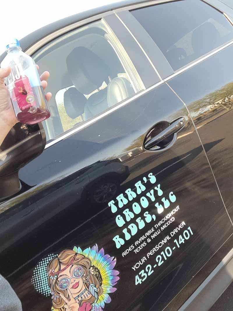 A black car with 