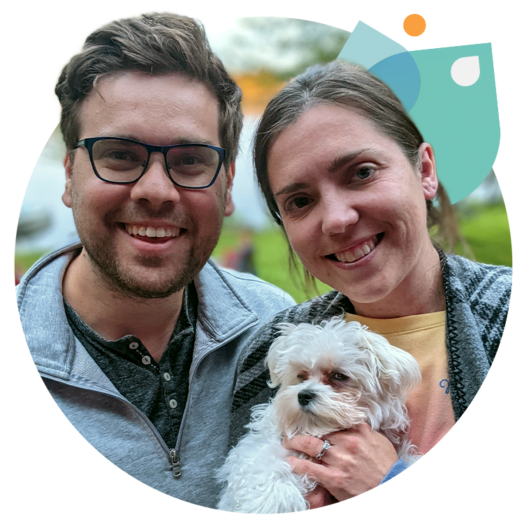 Board member, Eric Saumure, with his wife.