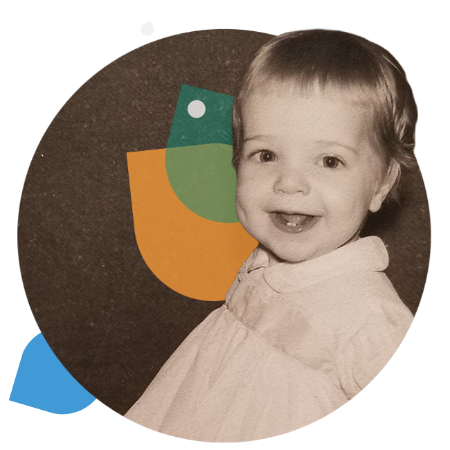 A vintage picture of Lorna as a toddler.