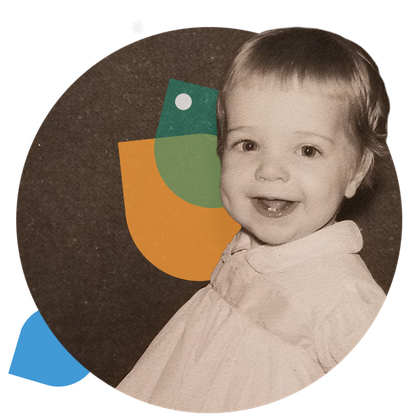 A vintage picture of Lorna as a toddler.