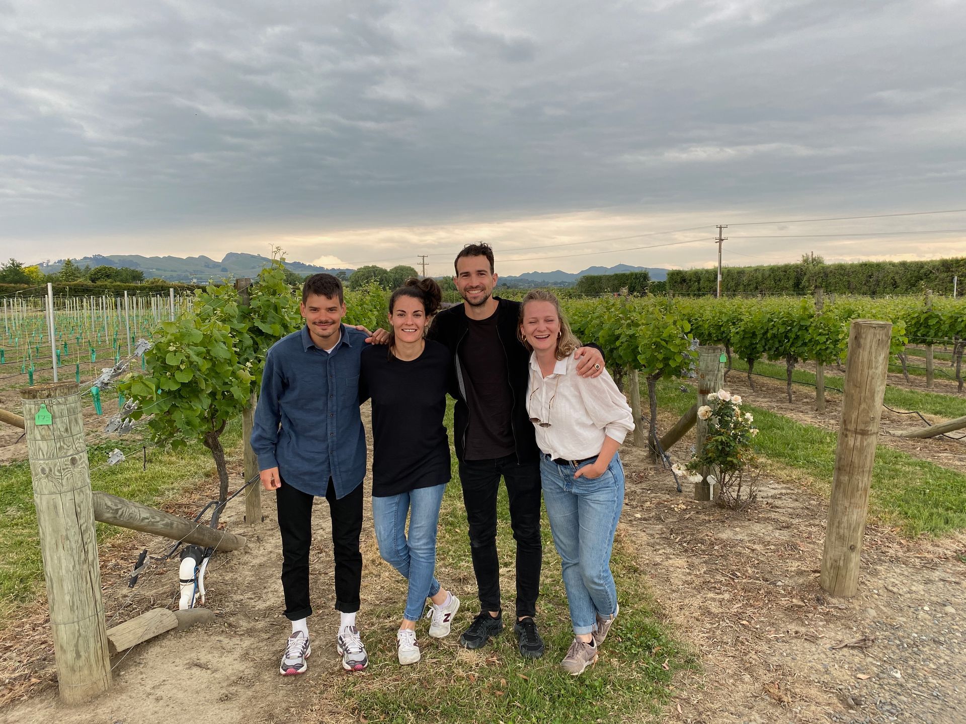 Guests in a Hawke’s Bay vineyard
