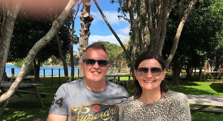 Greg and Dee, owners of Grape Escape