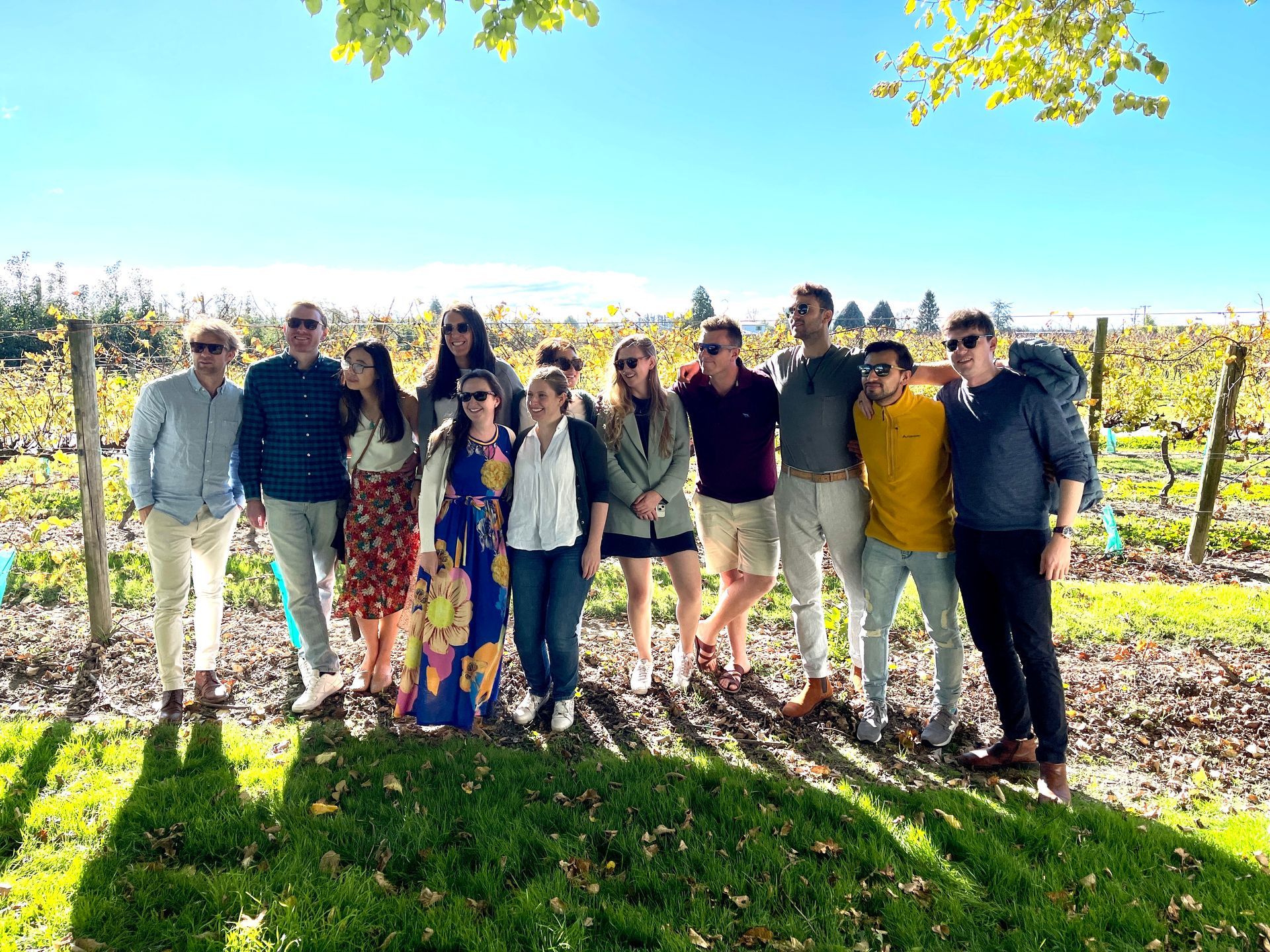 Vineyard tour group