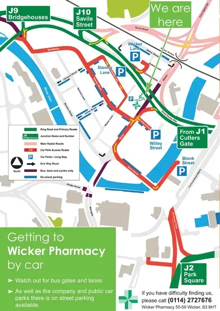 Map of parking near wicker pharmacy