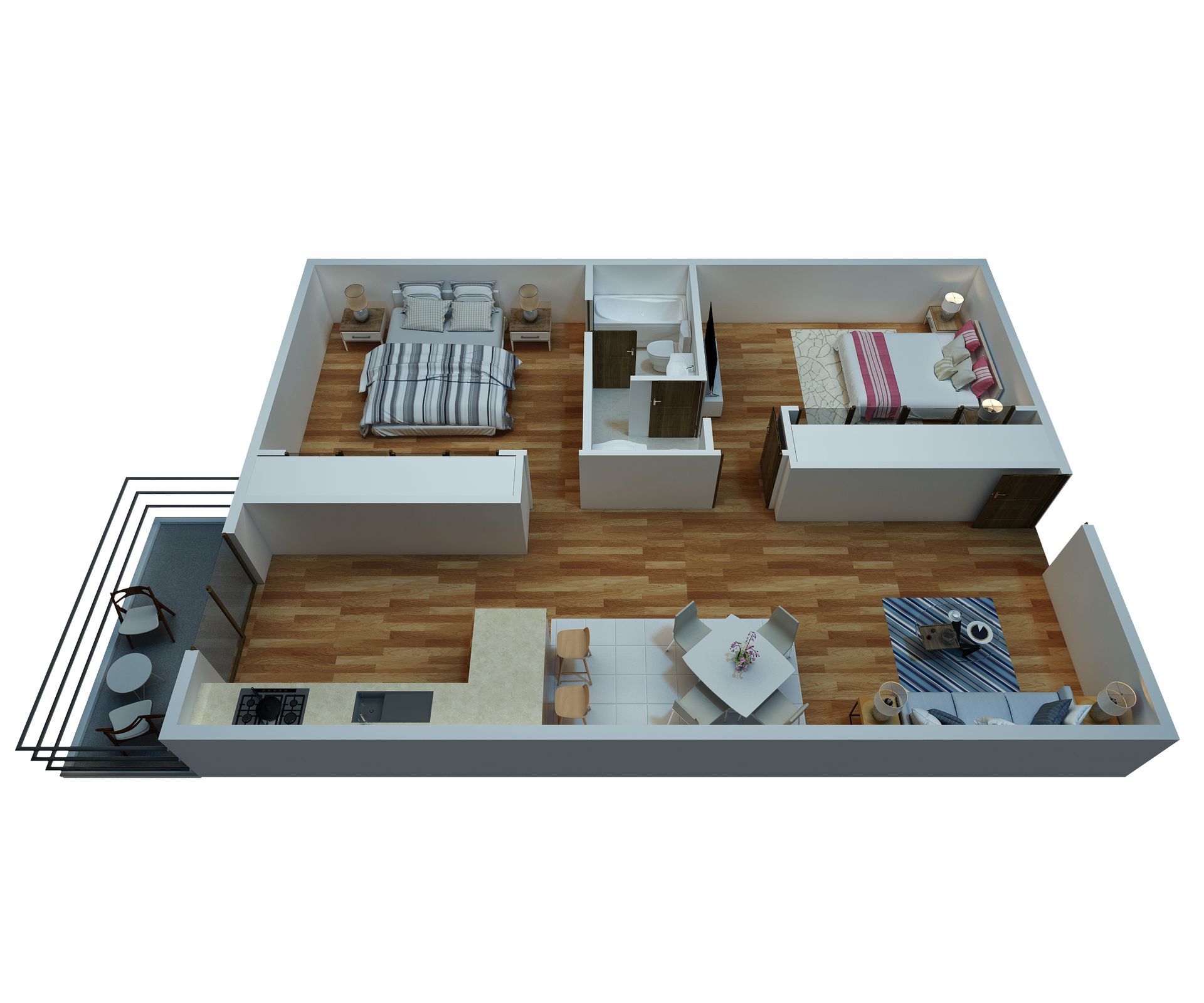2 Bed | 1 Bath