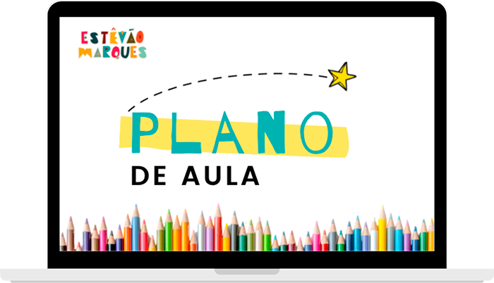 Um laptop com as palavras plano de aula na tela