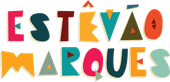 Um logotipo colorido para Estevão Marques em um fundo branco