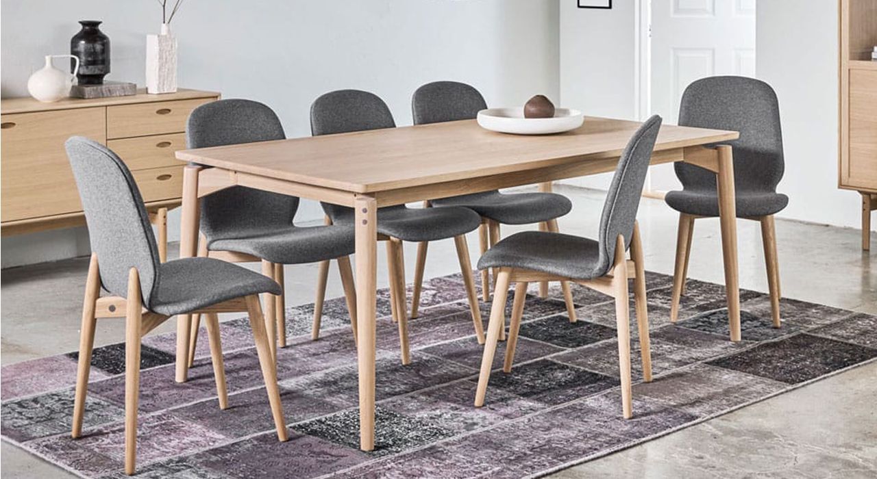 Large display of Solid wood Scandinavian furniture in Marbella and Estepona on the Costa Del Sol Spain 