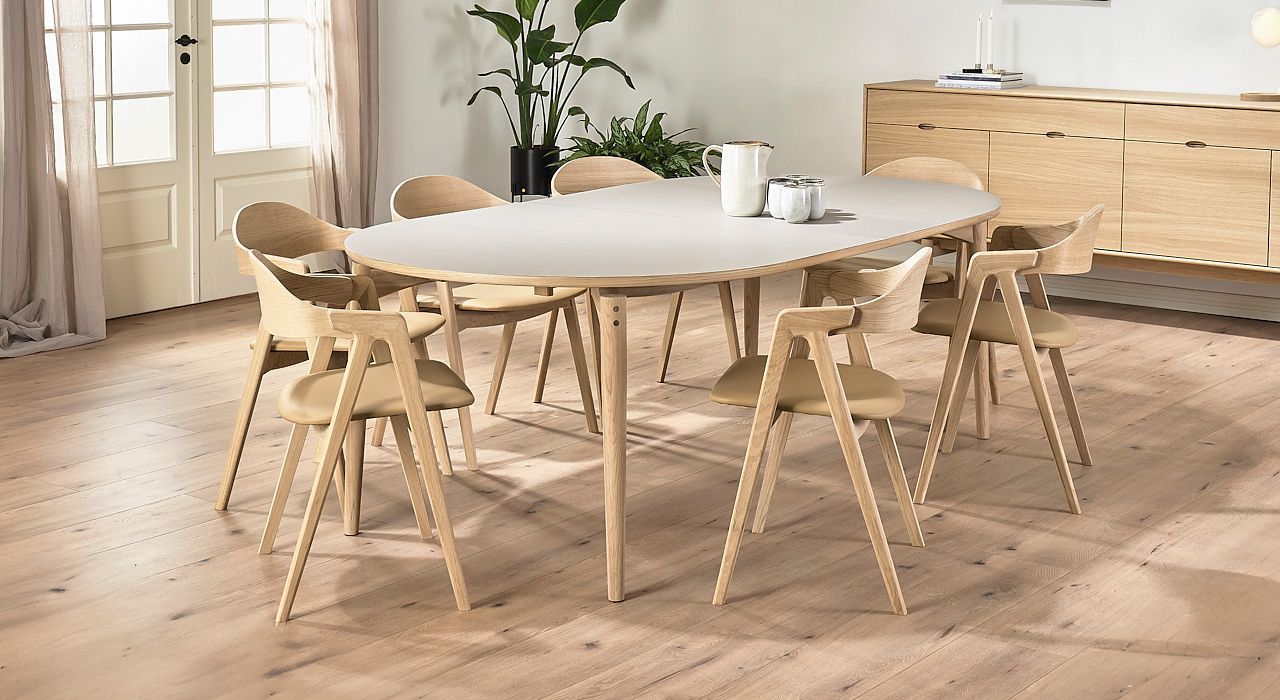 Large display of Solid wood Scandinavian furniture in Marbella and Estepona on the Costa Del Sol Spain 