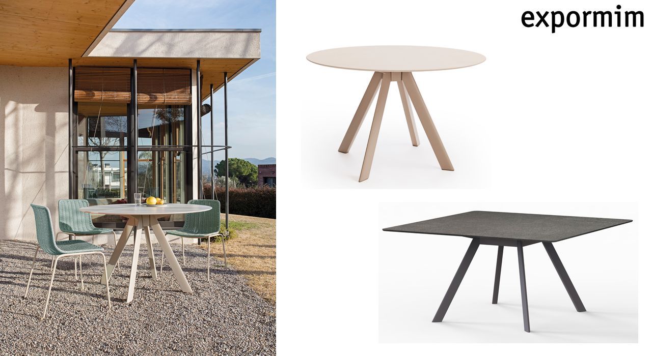 expormim Atrivm outdoor Dining Tables in HPL or ceramic
