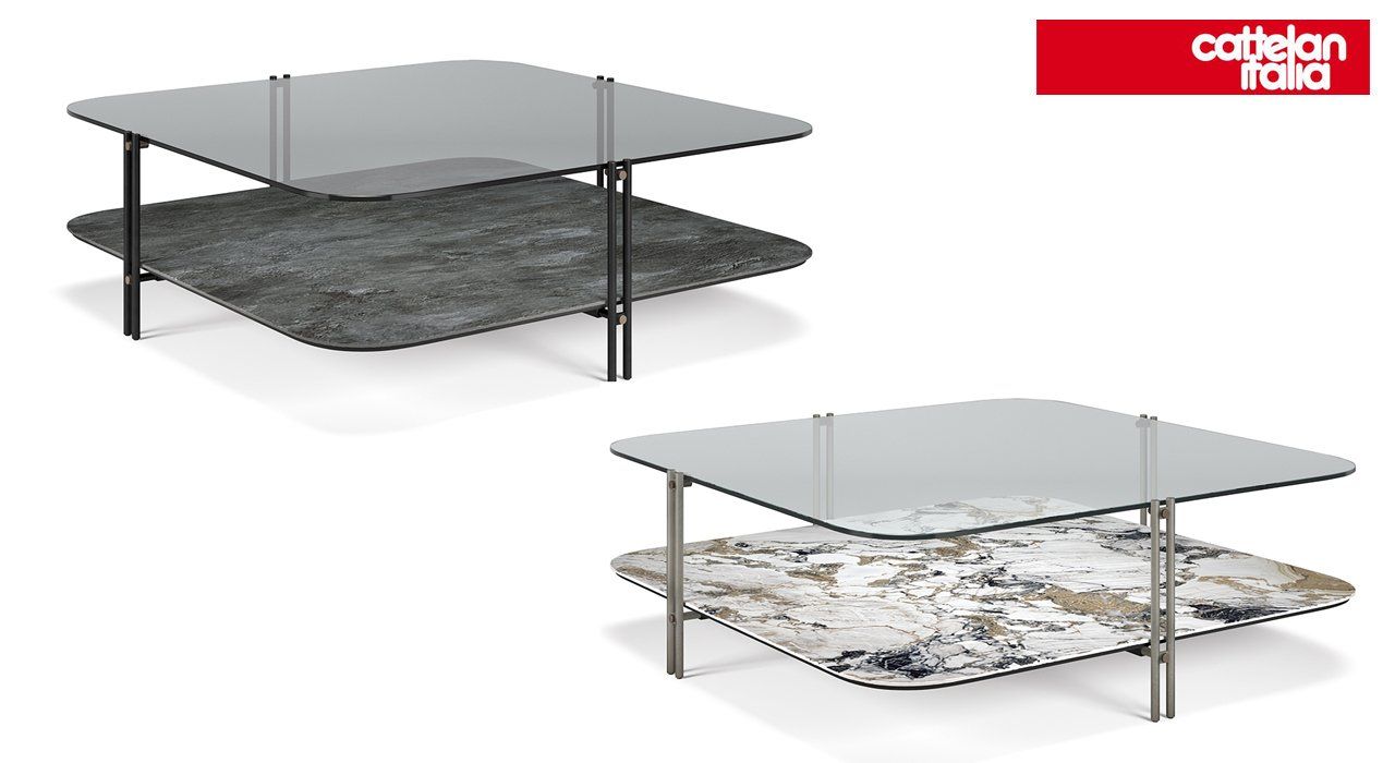 Designer coffee tables and luxury side tables in a modern living room by VIP Environment