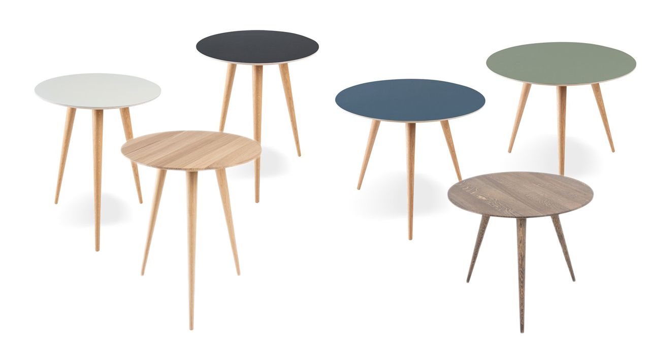 Round designer coffee table ideal for small and open-plan living spaces