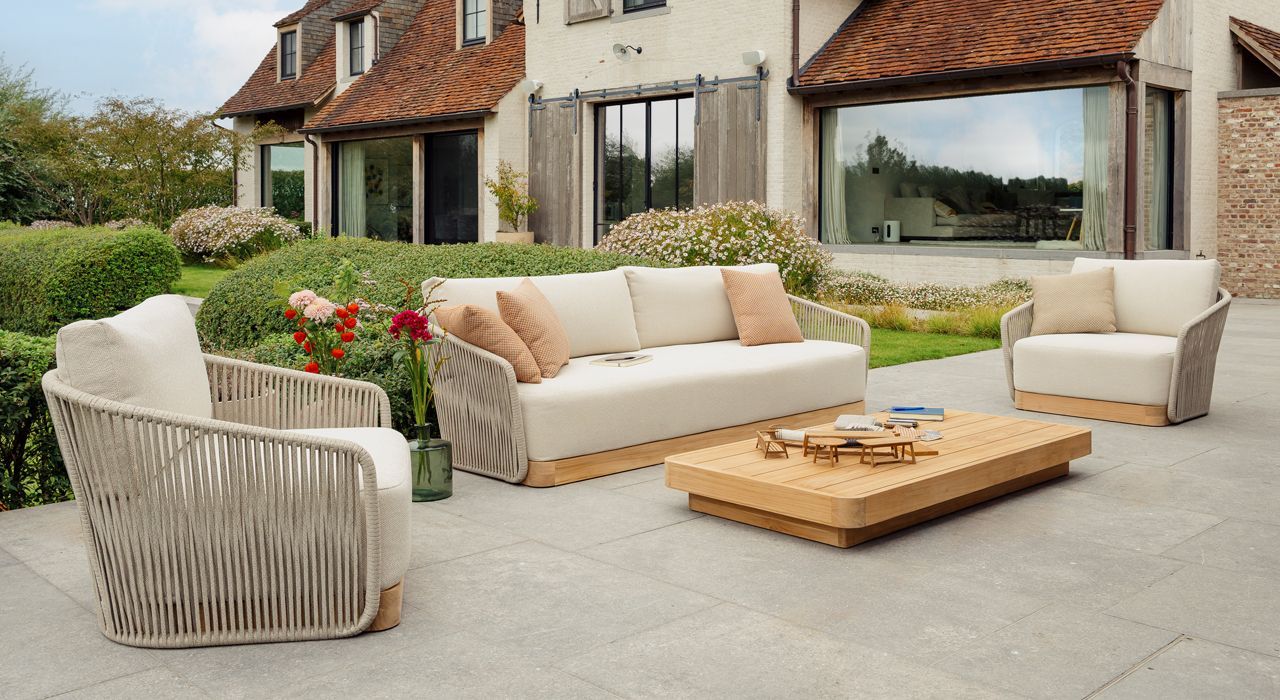 Outdoor terrace furniture in Marbella and Estepona Costa del Sol Spain.