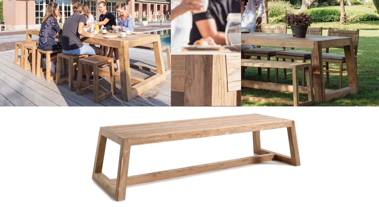 Gescova hermosa outdoor dining table in teak